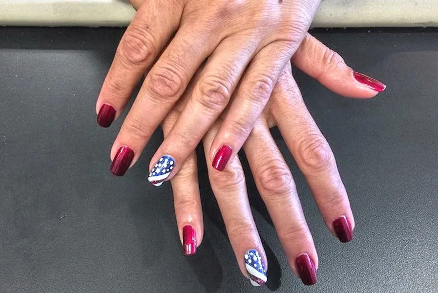 Acrylic nail art design Commack NY
