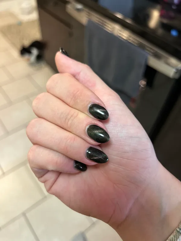 Acrylic cat eye nails at Best Nails Spalon Commack NY — customer photo